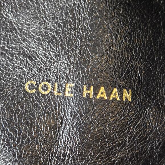 Cole Haan Stagedoor Studio hobo tote leather drawstring bag large black - Picture 7 of 17